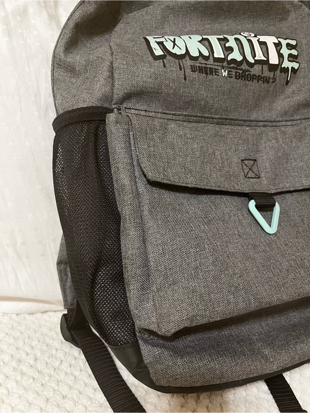Fortnite Gray Backpack with Front Pocket - Picture 3 of 7